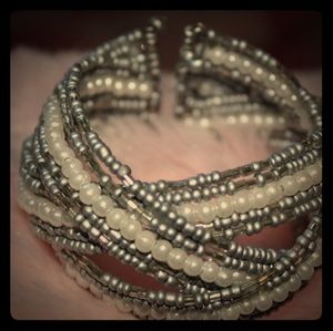 Beautiful hand beaded cuff bracelet